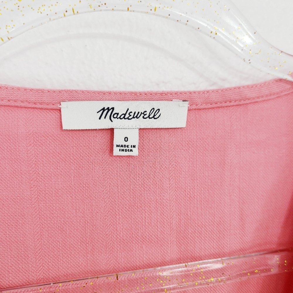 Madewell Button-Front Day Jumpsuit Romantic Coral pink size 0 - Picture 7 of 8